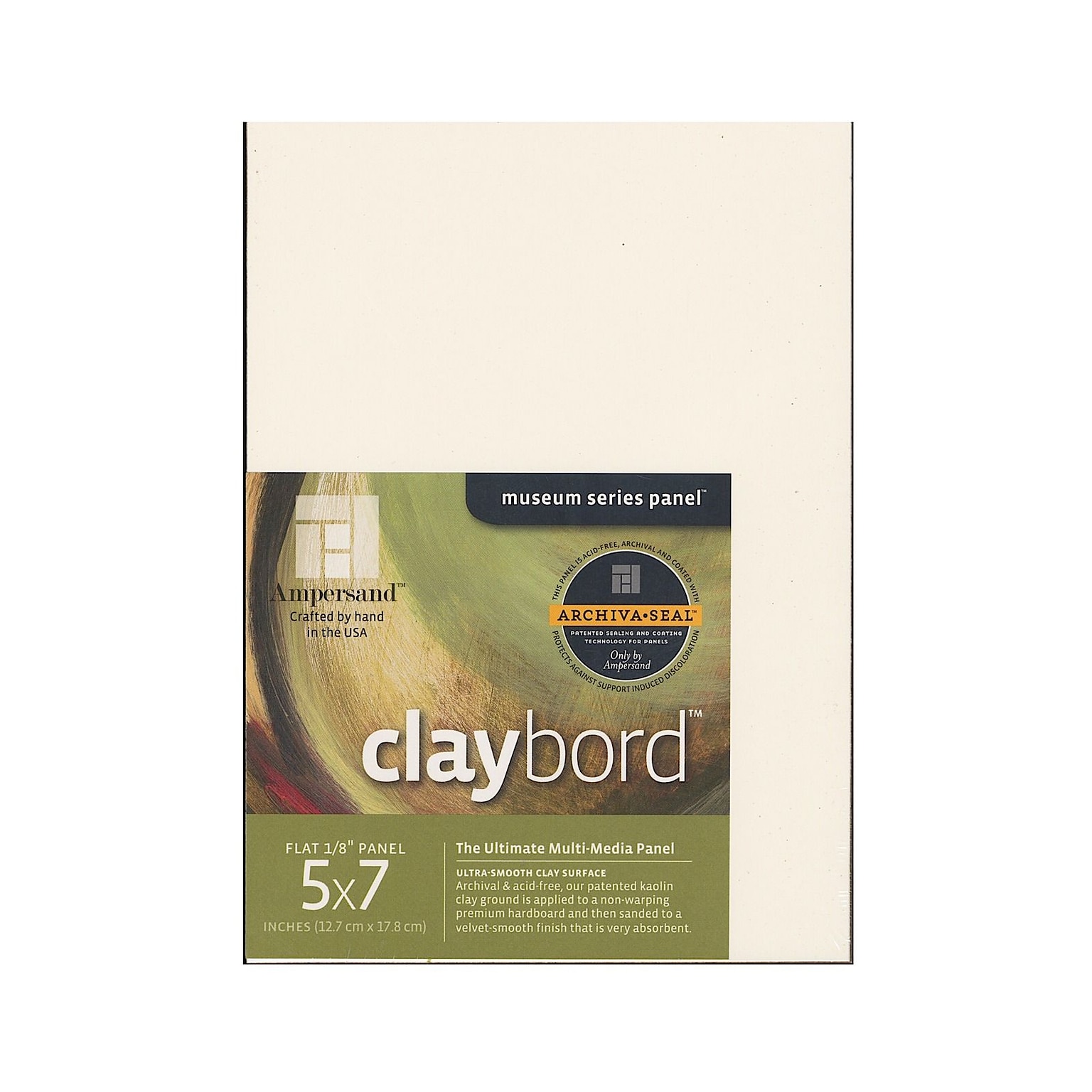 Ampersand Claybord Board, 5 X 7, 3/Pk (CBS05)