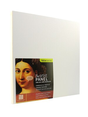 Ampersand The Artist Panel Canvas Texture Cradled Profile 12 In. X 12 In. 3/4 In. [Pack Of 2] (2PK-APC.75 122)