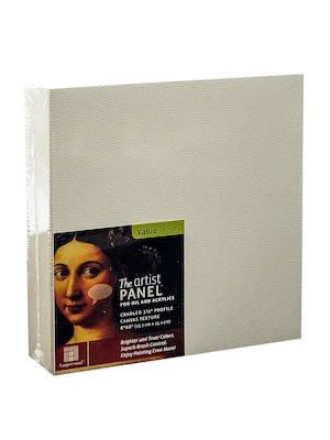 Ampersand The Artist Panel Canvas Texture Cradled Profile 6 In. X 6 In. 1 1/2 In. (APC1.5 066)