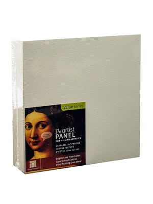 Ampersand The Artist Panel Canvas Texture Cradled Profile 6 In. X 6 In. 1 1/2 In. (APC1.5 066)