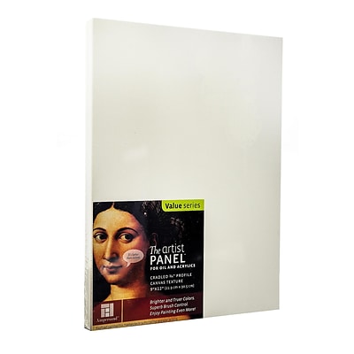 Ampersand The Artist Panel Canvas Texture Cradled Profile 9 In. X 12 In. 3/4 In. [Pack Of 2] (2PK-APC.75 912)