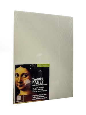 Ampersand The Artist Panel Canvas Texture Flat Profile 11 In. X 14 In. 3/8 In. [Pack Of 2] (2PK-AP9M1114)
