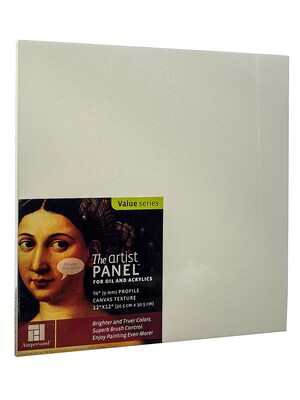 Ampersand The Artist Panel Canvas Texture Flat Profile 12 In. X 12 In. 3/8 In. (AP9M122)