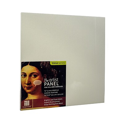 Ampersand The Artist Panel Canvas Texture Flat Profile 12 In. X 12 In. 3/8 In. (AP9M122)