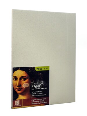 Ampersand The Artist Panel Canvas Texture Flat Profile 9 In. X 12 In. 3/8 In. (AP9M912)