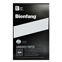 Bienfang Gridded Paper 8 X 8 11 In. X 17 In. Pad Of 50 [Pack Of 2] (2PK-910594)