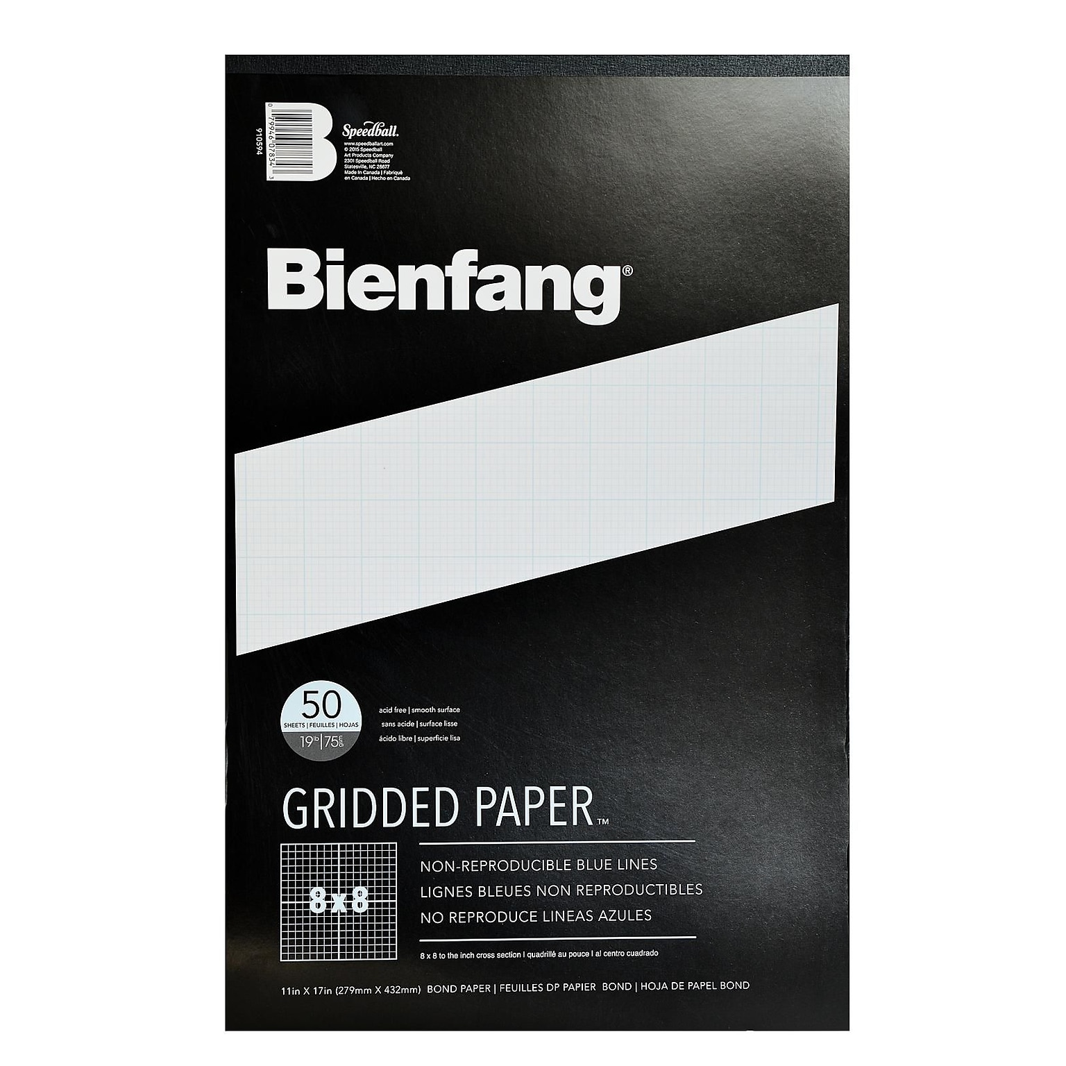 Bienfang Gridded Paper 8 X 8 11 In. X 17 In. Pad Of 50 [Pack Of 2] (2PK-910594)