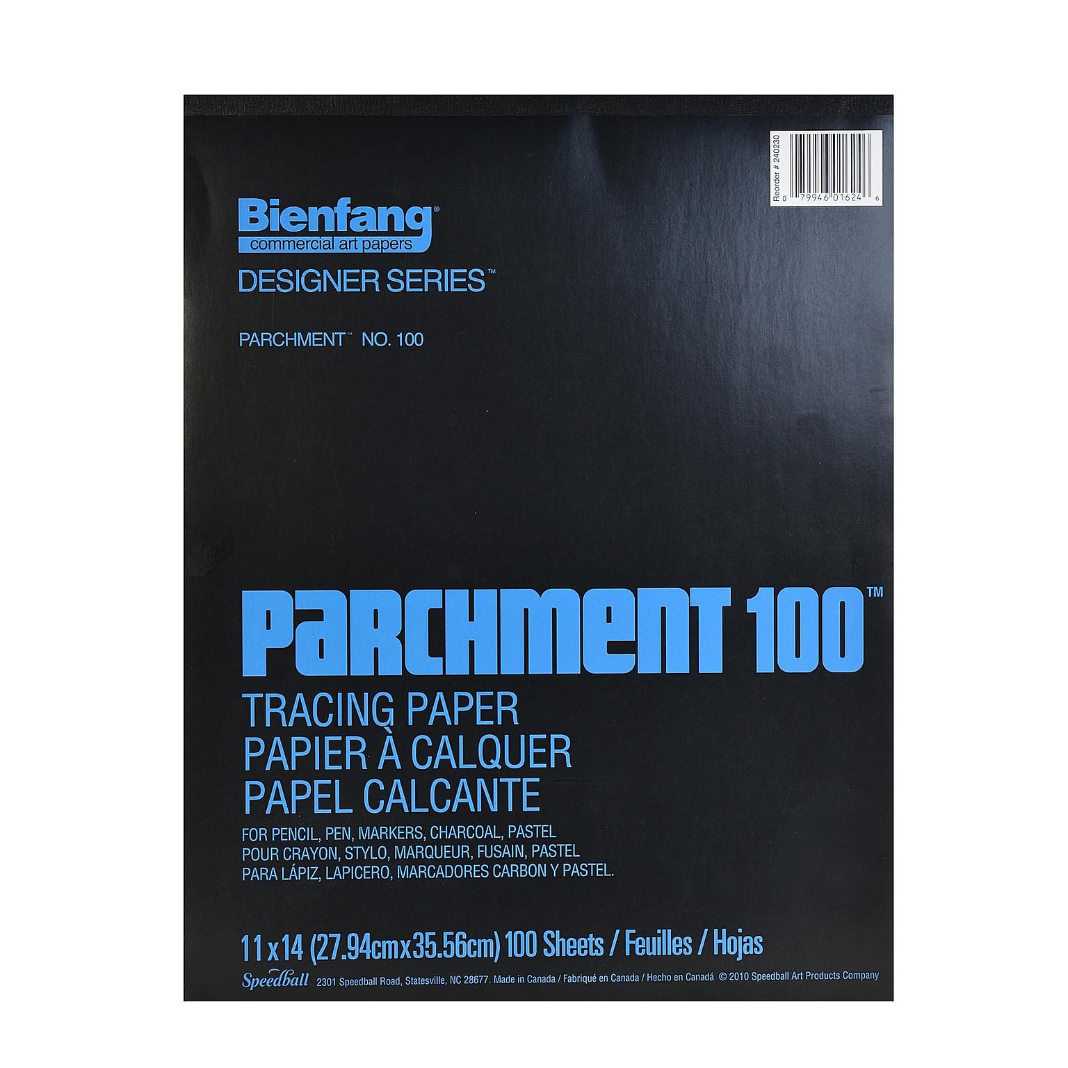 Bienfang Parchment 100 Tracing Paper 11 In. X 14 In. Pad Of 100 Sheets (240230)