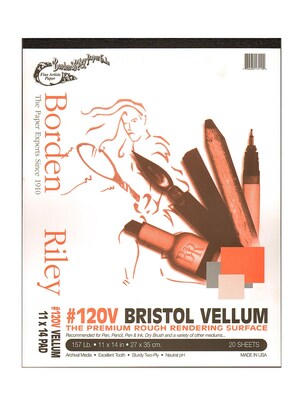 Borden & Riley 14 x 11 Bristol Sketch Pad (33946)