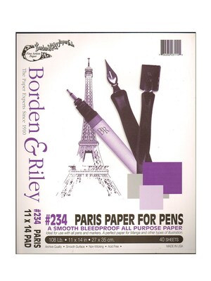 Borden  And  Riley #234 Paris Bleedproof Pads 11 In. X 14 In. 40 Sheets Cloth Bound (234P111440)