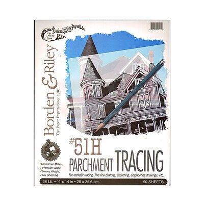 Borden  And  Riley #51H Parchment Tracing Paper 11 In. X 14 In. Pad Of 50 (51HP111450)