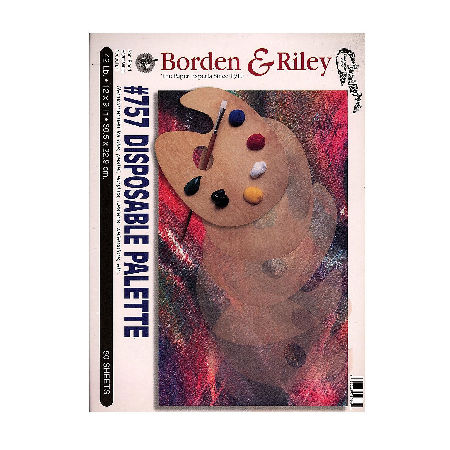 Borden  And  Riley #757 Disposable Palette Pad 9 In. X 12 In. (PALP091250)