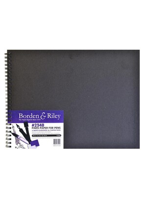 Borden  And  Riley 234 Paris Paper For Pens Hard Cover Sketch Book 9 In. X 12 In. 40 Sheets (234B091240)