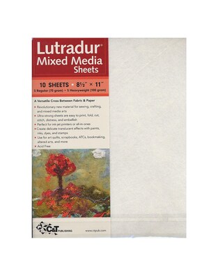 C And T Lutradur Mixed Media Sheets Pk/10 8.5X11 8.5 In. X 11 In. Pack Of 10 (20123)