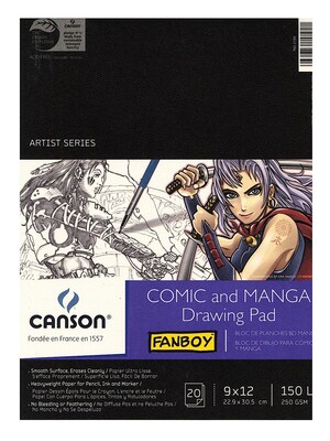 Canson Fanboy Comic And Manga 9 x 12 Drawing Pad, 20 Sheets (100510882)