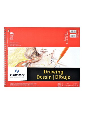 Canson Foundation Drawing Pad, 14 In. x 17 In., Pack Of 2 (2PK-100510980)