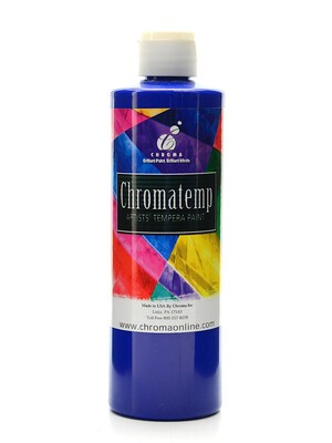 Chroma Inc. Chromatemp Artists Tempera Paint Blue 16.9 Oz. [Pack Of 3] (3PK-2401)