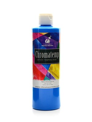 Chroma Inc. Chromatemp Artists Tempera Paint Fluorescent Blue 16.9 Oz. [Pack Of 3] (3PK-2414)