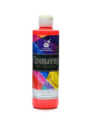 Chroma Inc. Chromatemp Artists Tempera Paint Fluorescent Red 8 Oz. [Pack Of 6] (6PK-2217)