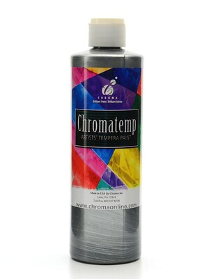 Chroma Inc. Chromatemp Artists Tempera Paint Metallic Silver 16.9 Oz. [Pack Of 3] (3PK-2431)