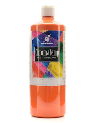 Chroma Inc. Chromatemp Artists Tempera Paint Orange 32 Oz. [Pack Of 2] (2PK-2605)