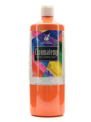 Chroma Inc. Chromatemp Artists Tempera Paint Orange 32 Oz. [Pack Of 2] (2PK-2605)