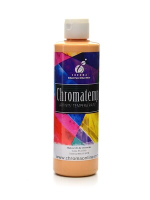 Chroma Inc. Chromatemp Artists Tempera Paint Peach 8 Oz. [Pack Of 6] (6PK-2206)