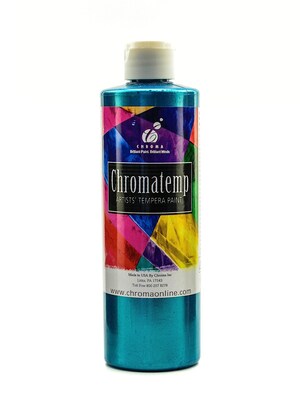 Chroma Inc. Chromatemp Pearlescent Tempera Paint Turquoise 500 Ml [Pack Of 3] (3PK-2432)