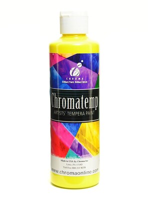 Chroma Inc. Chromatemp Pearlescent Tempera Paint Yellow 250 Ml [Pack Of 4] (4PK-2235)