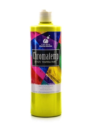 Chroma Inc. Chromatemp Pearlescent Tempera Paint Yellow 500 Ml [Pack Of 3] (3PK-2435)