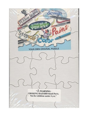 Compoz-A-Puzzle Blank Puzzles 5 1/2 In. X 8 In. 12 Pieces Each Pack Of 8 (96211)