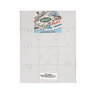 Compoz-A-Puzzle Blank Puzzles 8 1/2 In. X 11 In. 12 Pieces Each Pack Of 4 (96311)