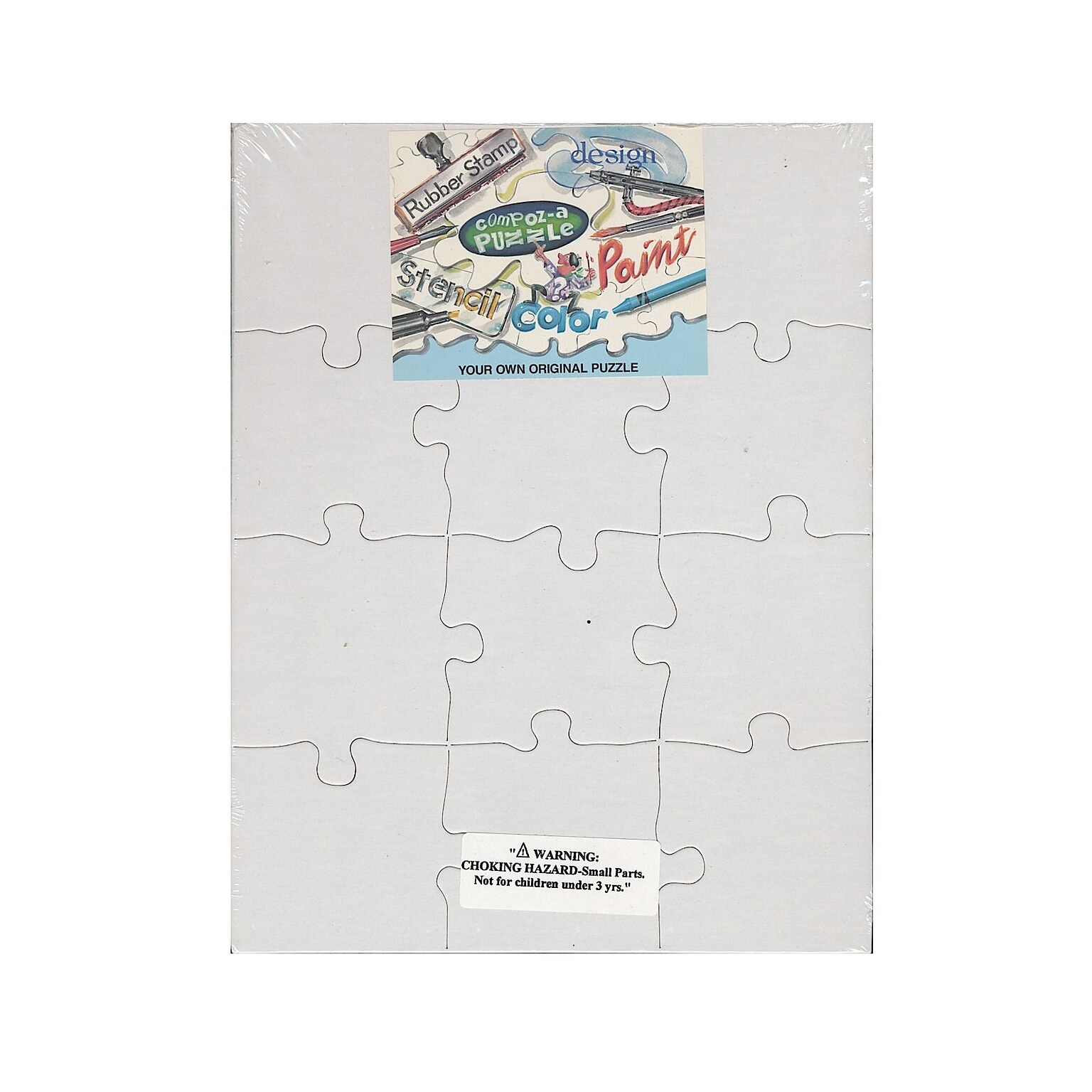 Compoz-A-Puzzle Blank Puzzles 8 1/2 In. X 11 In. 12 Pieces Each Pack Of 4 (96311)