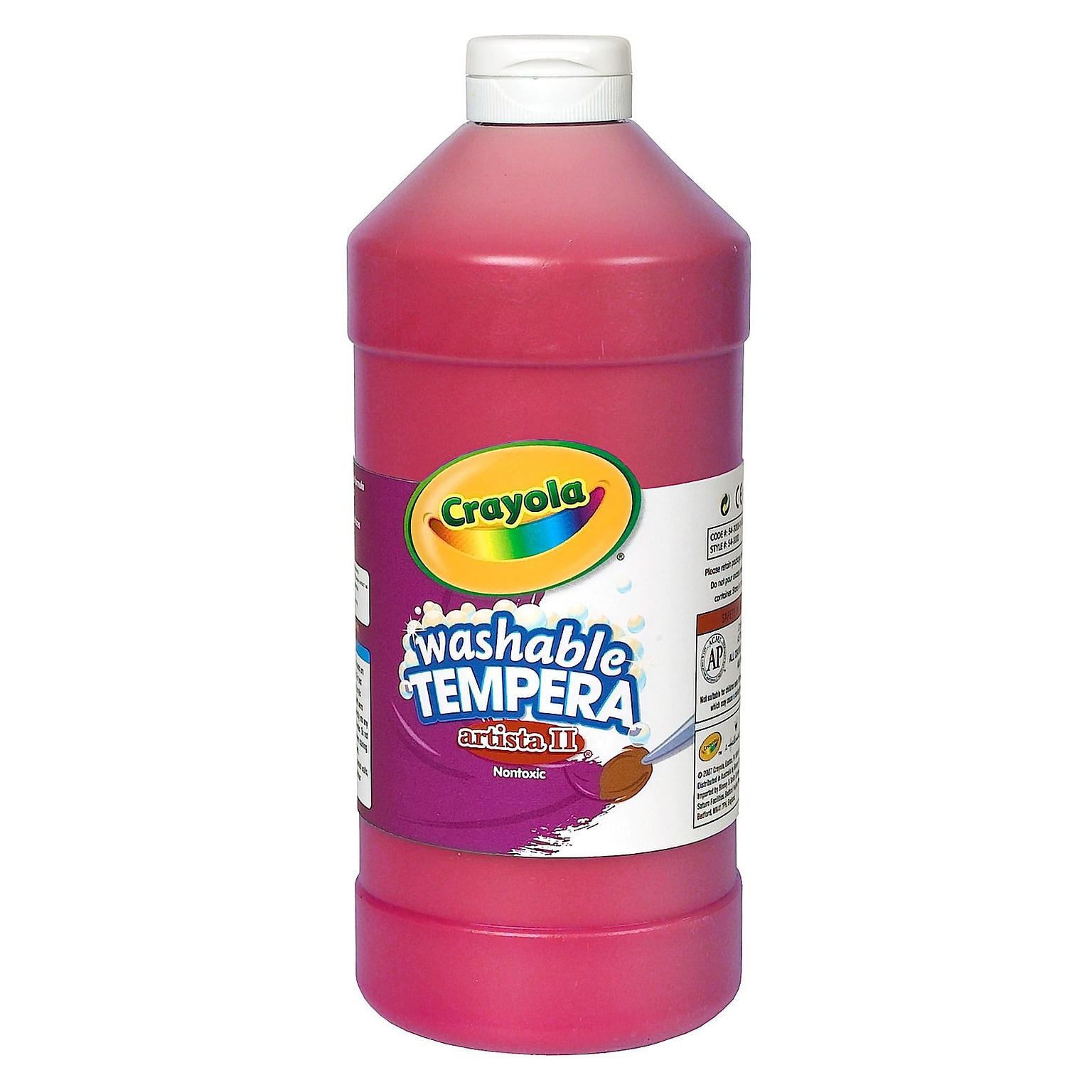 Crayola Artista Ii Liquid Tempera Paint Red 32 Oz. [Pack Of 3] (3PK-54-3132-038)