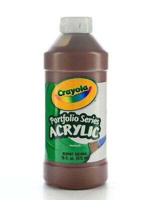 Crayola Portfolio Series Acrylic Paint Burnt Sienna 16 Oz. [Pack Of 2] (2PK-20-4016-127)