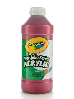 Crayola Portfolio Series Acrylic Paint Deep Red 16 Oz. [Pack Of 2] (2PK-20-4016-115)