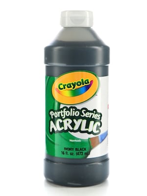 Crayola Portfolio Series Acrylic Paint Ivory Black 16 Oz. [Pack Of 2] (2PK-20-4016-244)