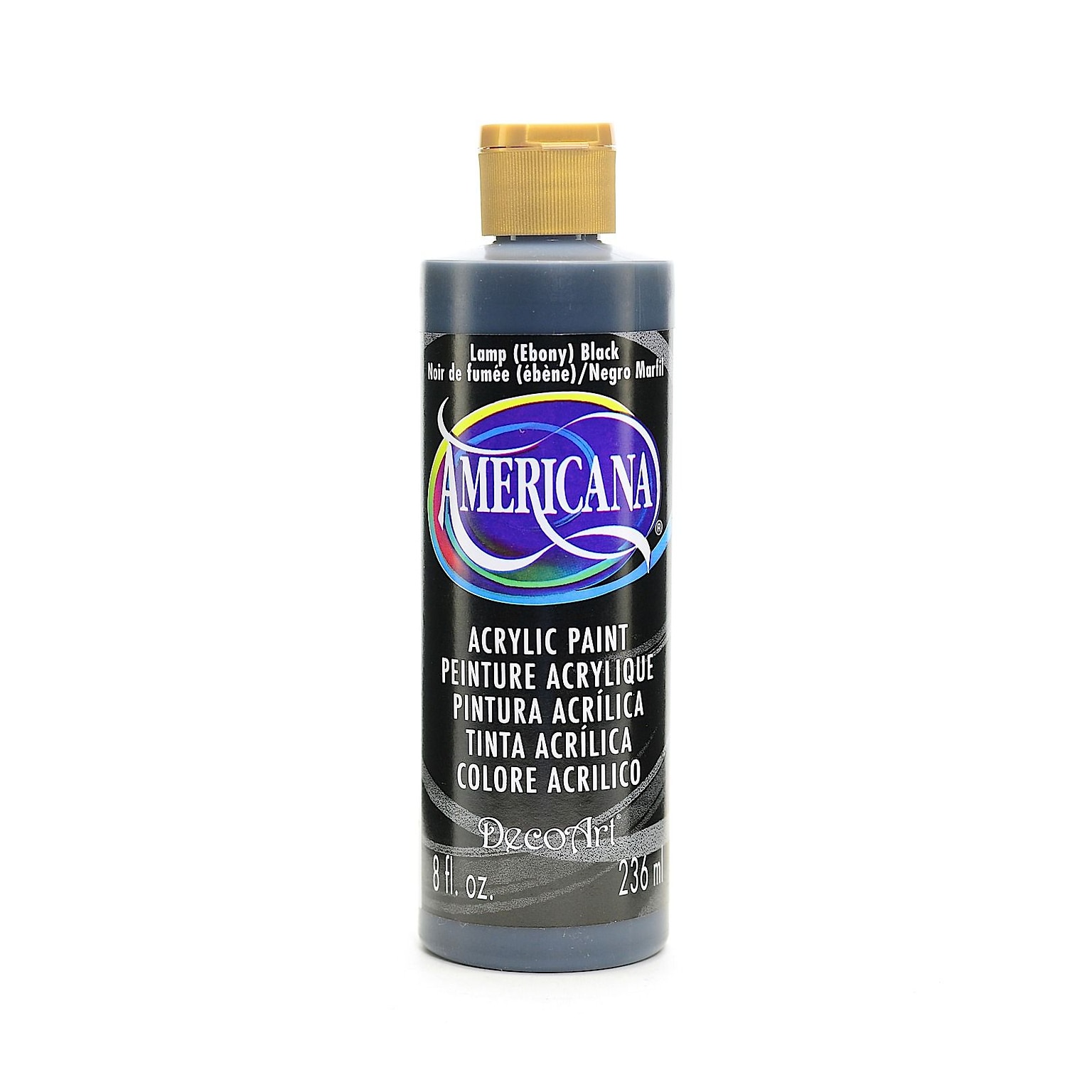 Decoart Americana Acrylic Paints Ebony (Lamp) Black 8 Oz. [Pack Of 3] (3PK-DA67-9)