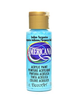 Decoart Americana Acrylic Paints Indian Turquoise 2 Oz. [Pack Of 8] (8PK-DA087-3)