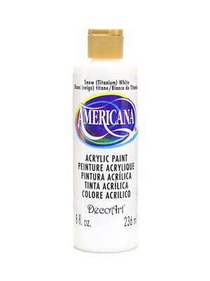 Decoart Americana Acrylic Paints Snow (Titanium) White 8 Oz. [Pack Of 3] (3PK-DA1-9)