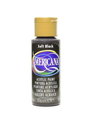 Decoart Americana Acrylic Paints Soft Black 2 Oz. [Pack Of 8] (8PK-DA155-3)