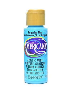 Decoart Americana Acrylic Paints Turquoise Blue 2 Oz. [Pack Of 8] (8PK-DA268-3)