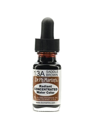 Dr. Ph. MartinS Radiant Concentrated Watercolors Saddle Brown 1/2 Oz. [Pack Of 3] (3PK-13A-1/2Z)