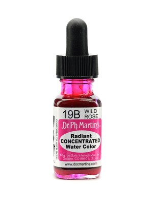 Dr. Ph. MartinS Radiant Concentrated Watercolors Wild Rose 1/2 Oz. [Pack Of 3] (3PK-19B-1/2Z)