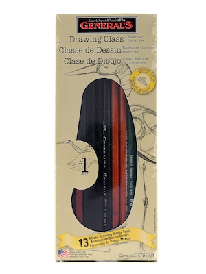 GeneralS Drawing Class Essential Tools Kit - Mixed Drawing Media Drawing Kit [Pack Of 2] (2PK-1-KIT)
