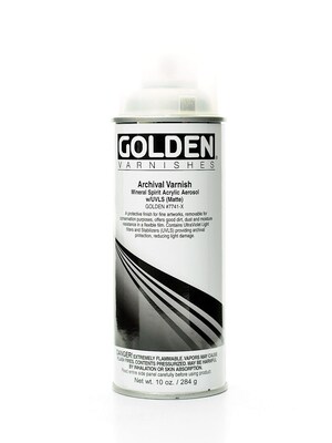 Golden Archival Mineral Spirit Acrylic Spray Varnish Matte 10 Oz. (7741-X)