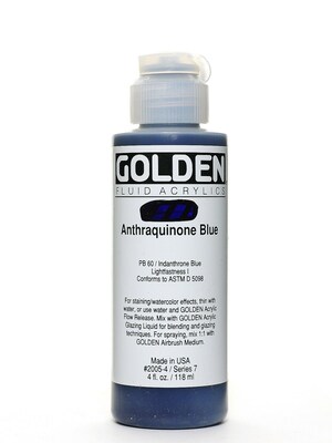 Golden Fluid Acrylics Anthraquinone Blue 4 Oz. (2005-4)