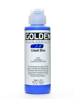Golden Fluid Acrylics Cobalt Blue 4 Oz. (2140-4)