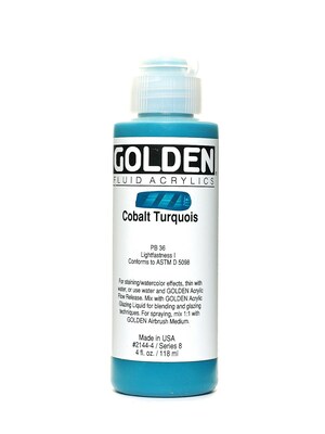Golden Fluid Acrylics Cobalt Turquoise 4 Oz. (2144-4)