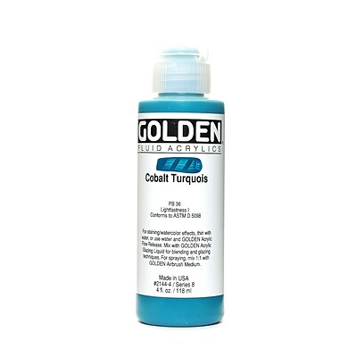Golden Fluid Acrylics Cobalt Turquoise 4 Oz. (2144-4)